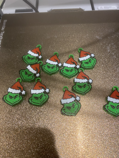 grinch by mrt13 arte sinais logotipos natal navidad llavero 3d print model - Mito3D