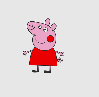 peppa porco chaveiro by dub1ns arte 2d pig chaveiros fofa 3d print model - Mito3D