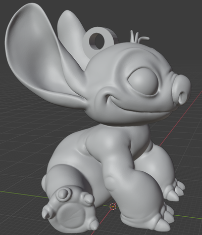 puntada llavero fácil to impresión remezclado by lancelotcv casa decoración lilo stitch lilostitch lindo 3d print model - Mito3D