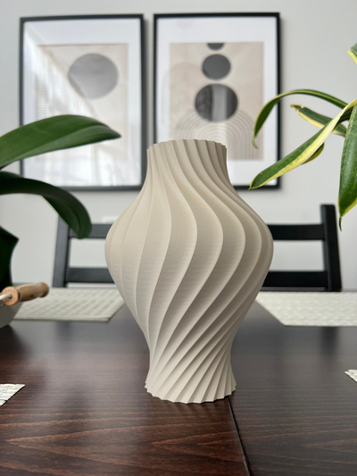 moderno vaso by pimenta casa decoração flor decore mínimo arte modernvase ondulado 3d print model - Mito3D