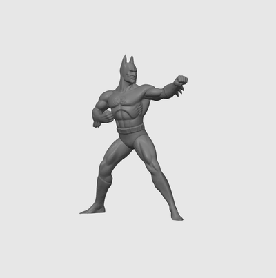 batman puñetazo pose figura by dubmehard juguetes juegos caracteres bruce wayne historietas escultura 3d print model - Mito3D