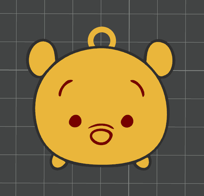 winnie pooh tsum portachiavi by mingshiuan99 arte 2d the pooh 3d print model - Mito3D