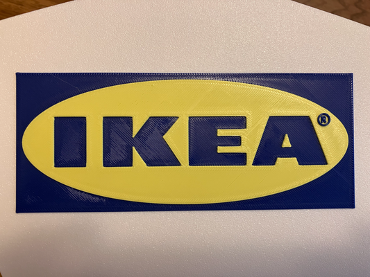 ikea logo by frizione arte segni loghi 3d print model - Mito3D