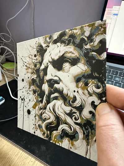 poseidon aquarela forja chapéus by lov3d arte 2d a1 matiz 3d print model - Mito3D