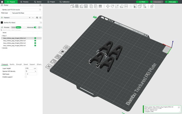 ikea acele ahtapot değiştirme çamaşırlar çivi 4 adet yeniden karıştırılmış by f lamonika ev halkı modeller askı 3d print model - Mito3D