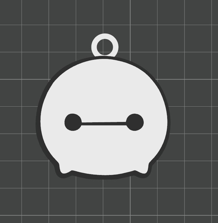 baymax tsum anahtarlık by mingshiuan99 sanat 2d büyük kahraman 6 3D print model - Mito3D