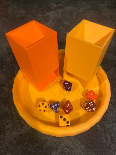 teeny tiny dice tower ttdt blank by sandpoint station toys & games board dicetower dungeon dragons pathfinder starfinder star starwars shadowrun shadow d6 d20 3d print model - Mito3D