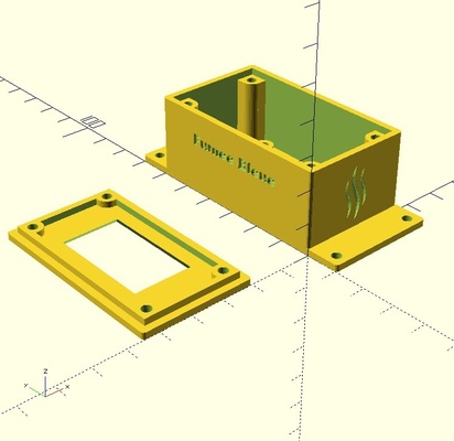 electronic project box by fumeebleue hobby & diy electronics boite case customizable customized customizer electronicsenclosure electronique enclosure lcd lcdcase openscad projet scad 3d print model - Mito3D