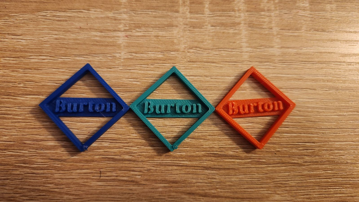 burton porte clés logo by burton ts art panneaux logos 3d print model - Mito3D