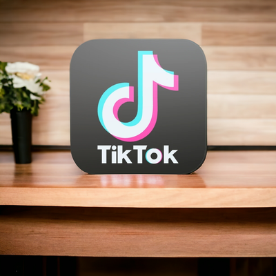 tiktok light box by zupa 3d household decor tik tok lightbox led luminaria criana child children lamp toy gift 3d print model - Mito3D