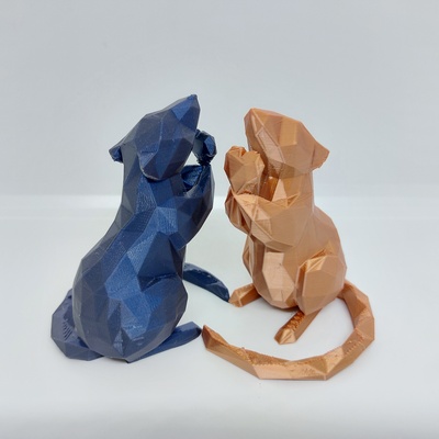 valentino rat - poly supportless infillless by macroglossum miniatures animals pet animal cute easytoprint heart valentine valentinesday adorable nosupports petrat noinfill 3d print model - Mito3D