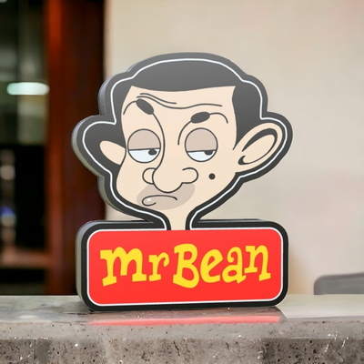 mr bean light box by zupa 3d household decor mr mrbean lightbox lamp led toy child children tv 3d print model - Mito3D