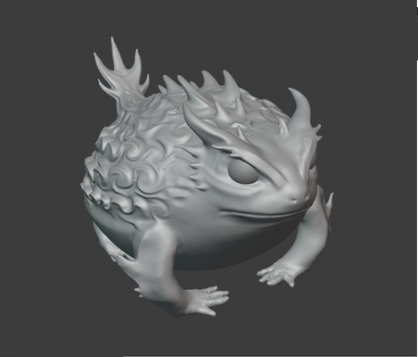 dragon frog by macroglossum miniatures animals cute rpg highresolution chonky dragonfrog 3d print model - Mito3D