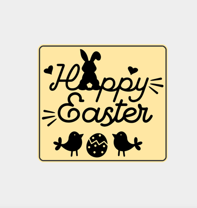 happy easter - sign by thor3d generative 3d model my bunny 3d print model - Mito3D