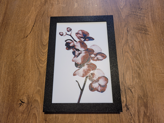 orchid flower 4-color painting by dandandk art 2d 2s ams color bambu p1 p1s a1 x1c culture paint 3d print model - Mito3D