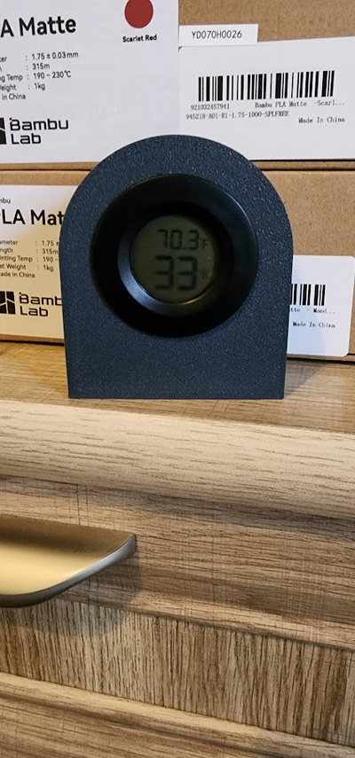 hygrometer mauer halterung by lifer 3d drucker zubehör stand halter unterstützung 3d print model - Mito3D