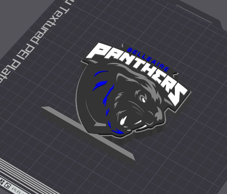 bela panteras logotipo tabela ficar pé by 5kyrunn3r arte sinais logotipos placa ams pronto 3d print model - Mito3D