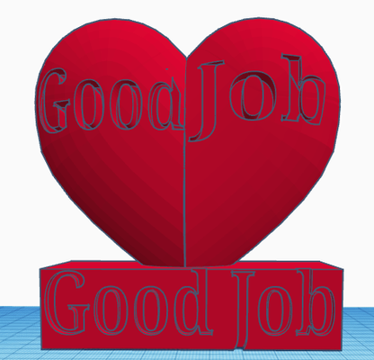 good job heart by galarking art sculptures 3d print model - Mito3D