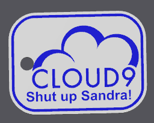 superstore keychain - shut up sandra by benoitrochon art signs & logos nbc 3d print model - Mito3D