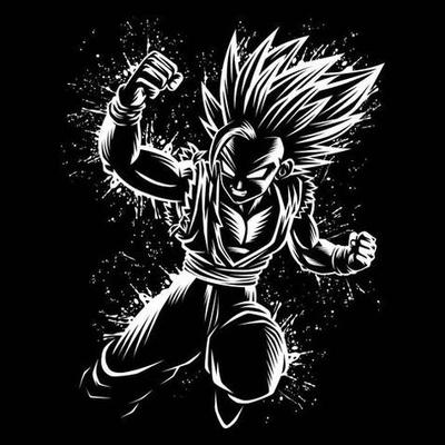 gohan mur art dragon ball dbz 2d décor by 3d impressions semaine goku végéta anime manga dessin animé ams multicolore signe homme grotte jeu chambre jouer gamins tv film forge chapeaux teinte forger 3d print model - Mito3D