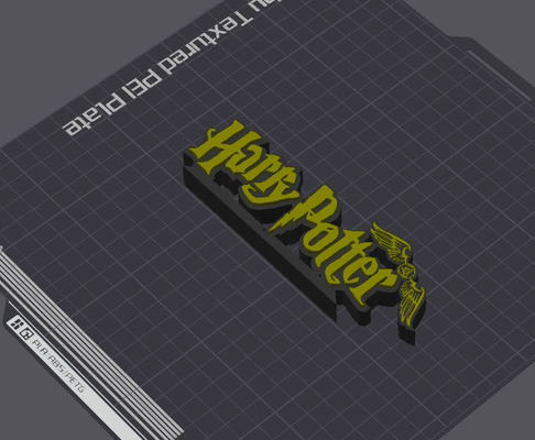 harry potter movie logo table stand by 5kyrunn3r art signs & logos sign film ams ready 3d print model - Mito3D