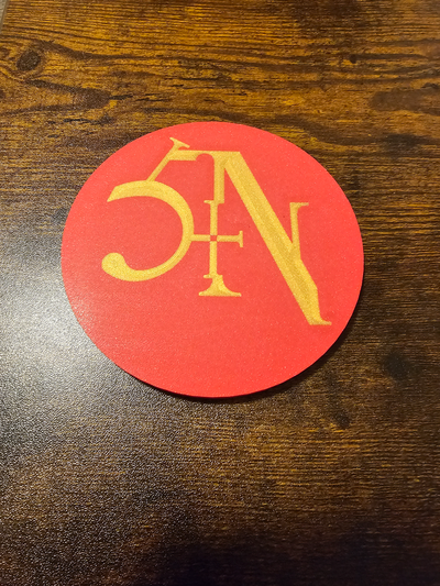 nin coaster - sin album by vilneas2000 art signs & logos inch nails 3d print model - Mito3D