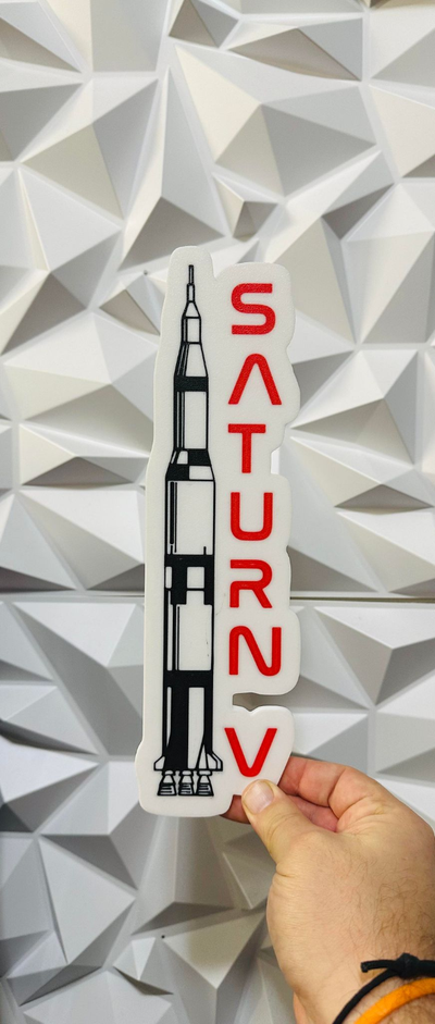 saturno v by williams industrie domestico arredamento razzo nasa spazio arte decorazione decorazioni schermo parete 2d 3d cartello 3d print model - Mito3D