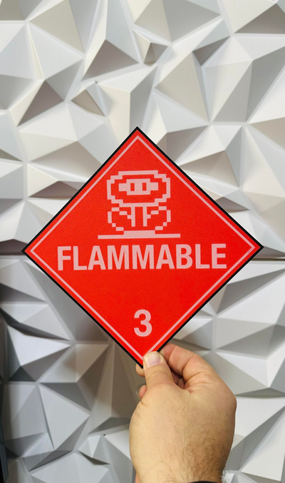 8 bit inflammable signe by williams industries ménage décor mario super nintendo jeu nda snes normes rt art mur décorations décoration chaud conception 3d print model - Mito3D