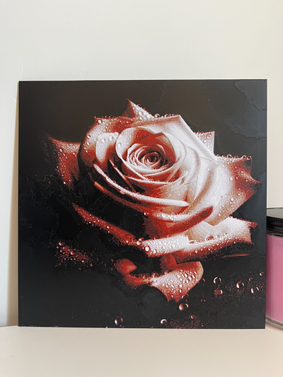 rose - hueforge by squish3d generative 3d model & lithophane 2d art flower hue forge filament painting 3d print model - Mito3D