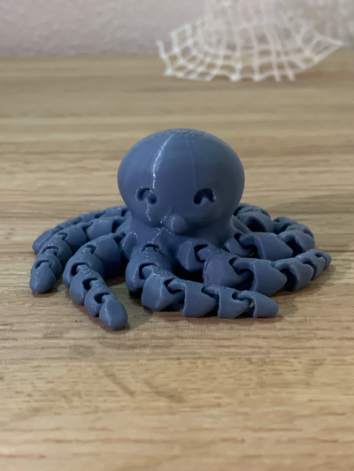 niedlich mini tintenfisch kürzer nase neu gemischt by schicht miniaturen tiere minioctopus flexi flexirex artikuliert cool 3d print model - Mito3D