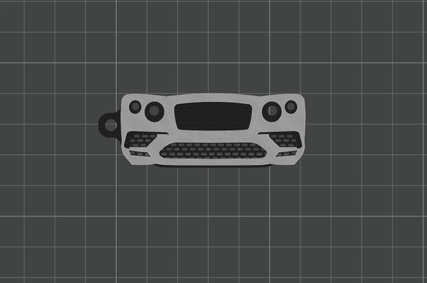 bentley continental gt3 by andy verruga arte 2d carro carkeychain chaveiro 3d print model - Mito3D