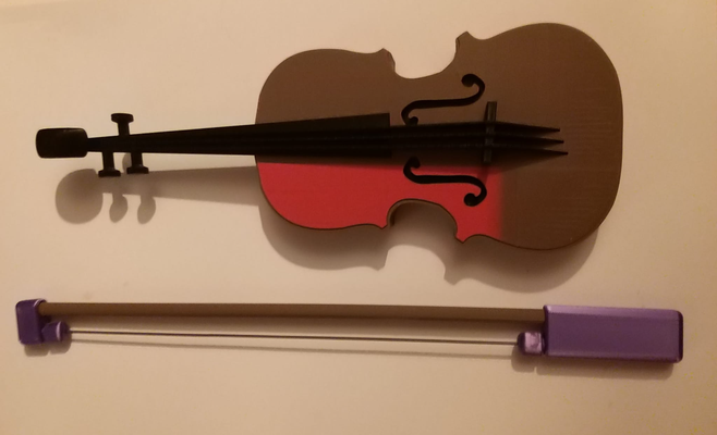 violin toy by bizeausylvain toys & games bow 3d print model - Mito3D