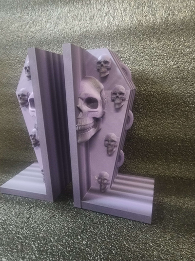 coffin bookends by anarchistllama household decor gothic book spooky horror 3d print model - Mito3D