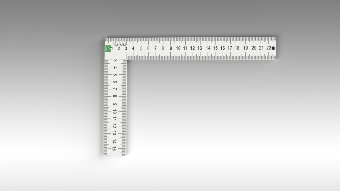 facile angle métrique 160mm 230mm by 3d impression maîtrise centre outils mesure règle droit construire bambu a1 multi boutique 3D print model - Mito3D