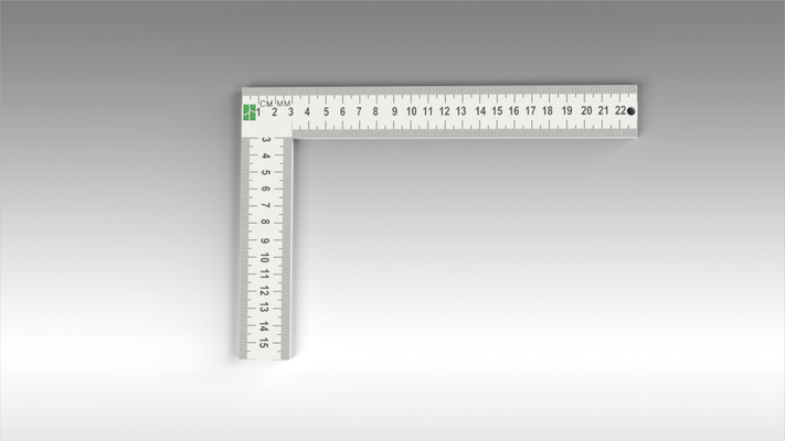 einfach winkel metrisch 160mm 230mm by 3d drucken meister nabe werkzeuge messen lineal bauen bambu a1 multi geschäft 3d print model - Mito3D