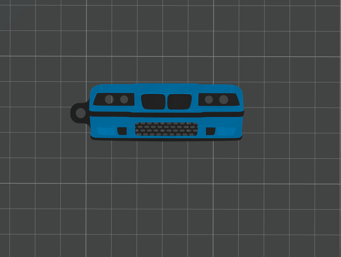 bmw e36 m3 by andy verruga arte 2d carkeychain chaveiro bmw bmwm3 3D print model - Mito3D