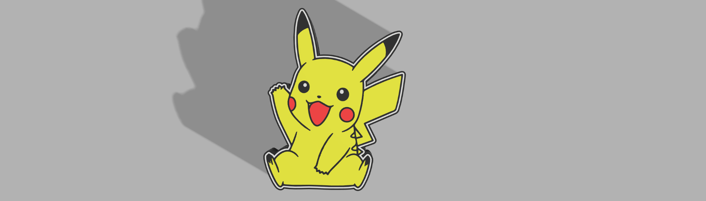 pokémon pikachu caixa luz cabide buraco fechadura by sicóticos arte sinais logotipos 2 ams go 3d print model - Mito3D