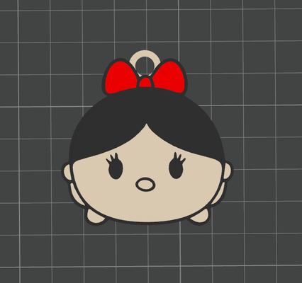 snow white tsum keychain by mingshiuan99 art 2d 3d print model - Mito3D