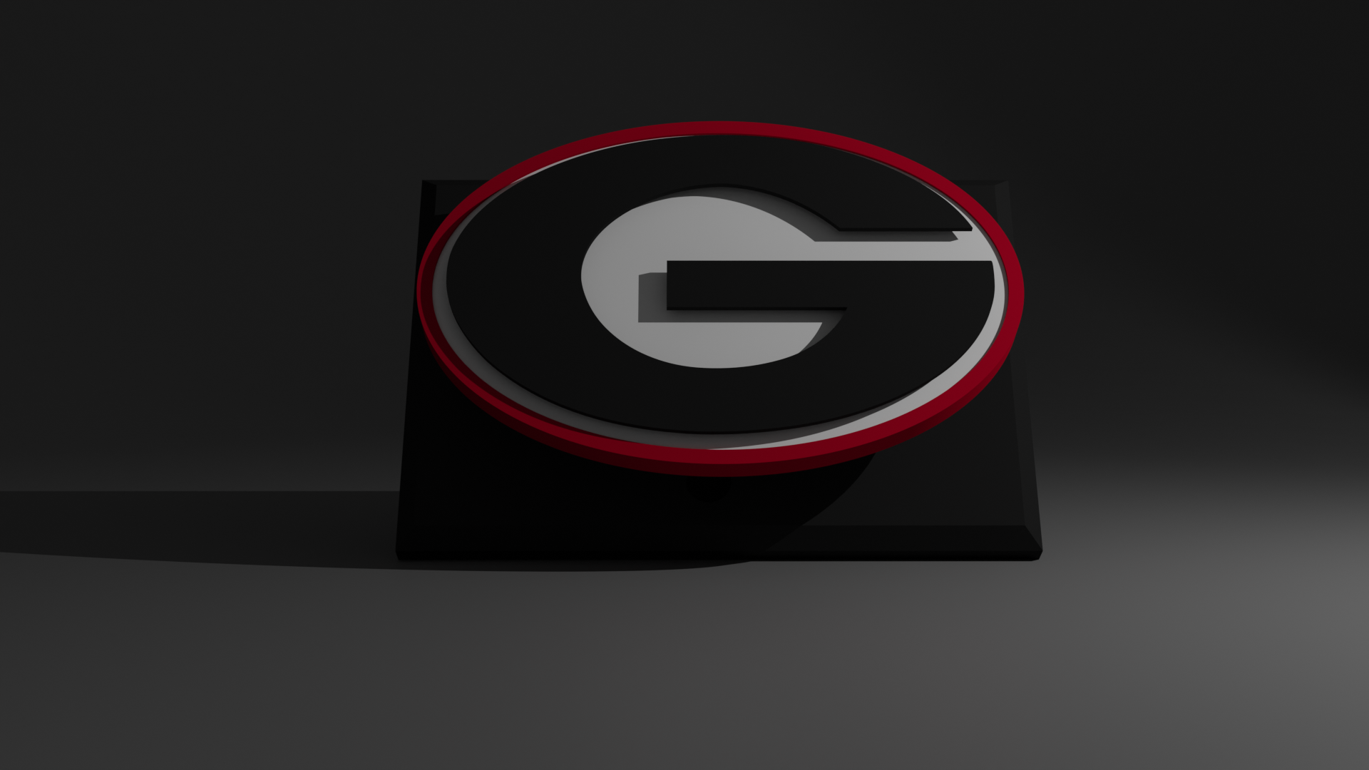 ncaa university of georgia bulldogs floating logo sign by hangardesigns art signs & logos football baseball basketball college sports uga multicolor 3D print model - Mito3D