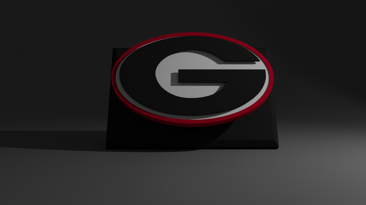 ncaa university of georgia bulldogs floating logo sign by hangardesigns art signs & logos football baseball basketball college sports uga multicolor 3d print model - Mito3D