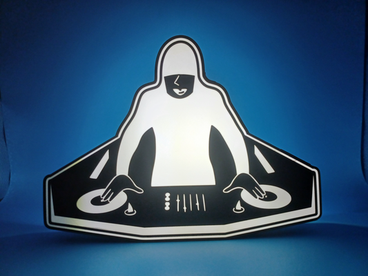 dj caixa luz by 3dgifts be arte sinais logotipos logotipo 3d print model - Mito3D