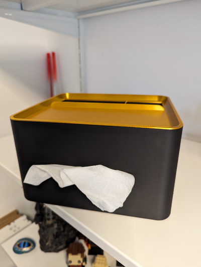 bedside caddy by mythic 3d printing household decor bedroom tissue box remote 3d print model - Mito3D