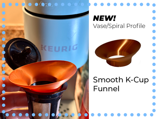 keurig re usable tasse trichter by travis haushalt haus modelle kaffee filter verschütten küche getränk schnelldruck kleingedrucktes funktional filtertasse wiederverwendbar kcup 3d print model - Mito3D