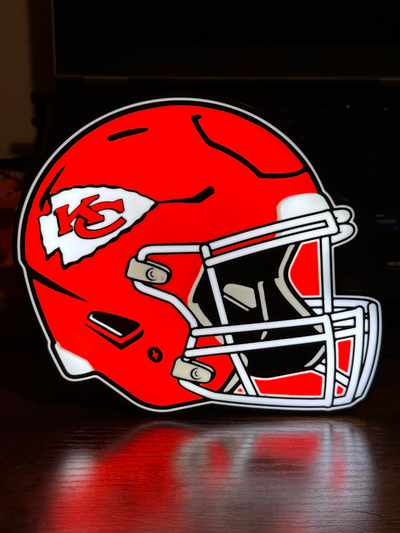 chiefs lightbox by geek genius collective art signs & logos chief helmet nation kc kcchiefs football foot ball sport sports nfl gift light box led 3d print model - Mito3D