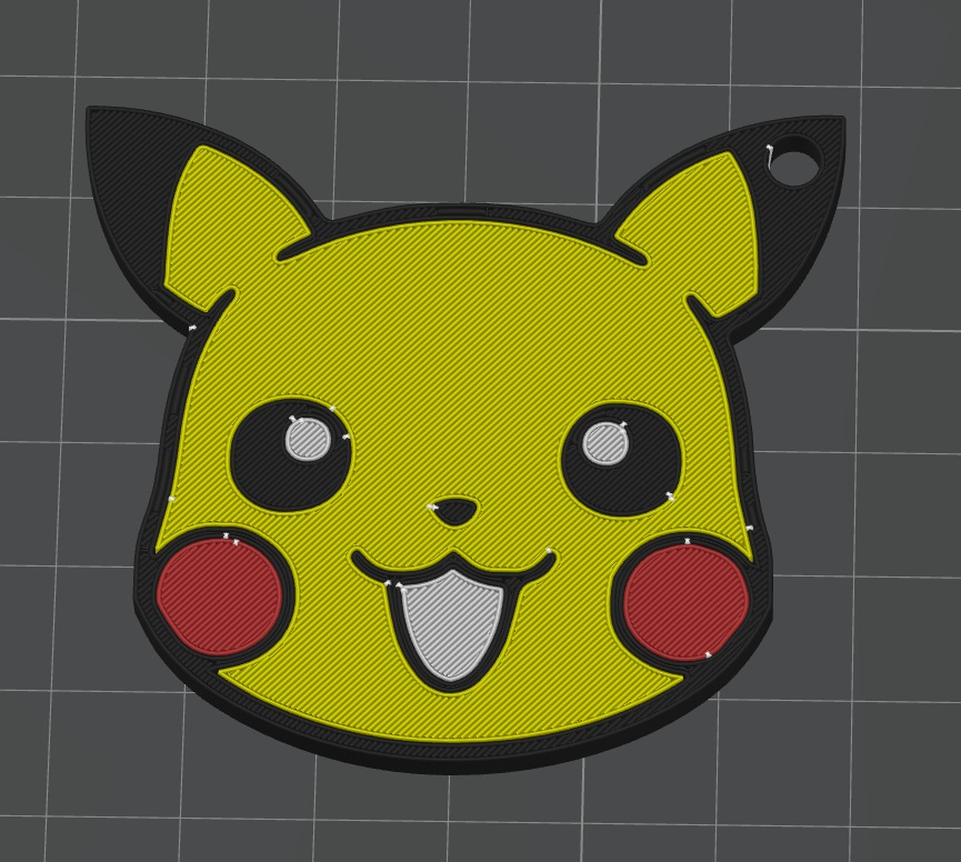 pikachu llavero v1 by kellnis3d moda modelos pokemon 3D print model - Mito3D