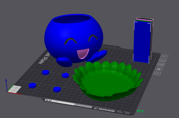 pokemon oddish planter by titan3dprintingau art sculptures pot gardening pokeball pocket monster poke plant grass container blue green multi color printing multicolours go baby gotta catch gottacatchemall planterbowl plate cool design seedling holder succulent aussie 3d print model - Mito3D