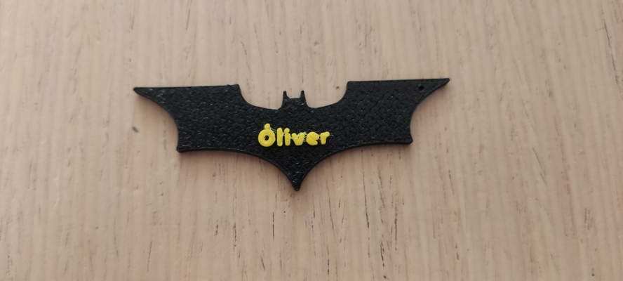 llavero batman fegato by abuelus007 moda modelli nombre 3d print model - Mito3D