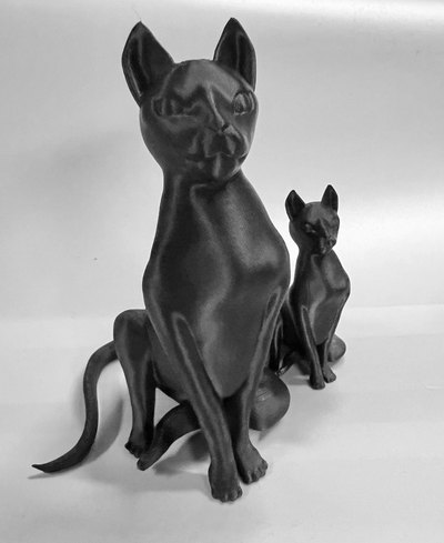 égyptien chat figurine statue by acmart art sculptures minou statues chats animal figure chatons 3d print model - Mito3D