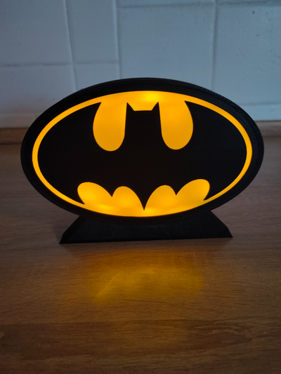 batman logo lightbox or ams by gobbo passatempo fai elettronica guidato 3d print model - Mito3D