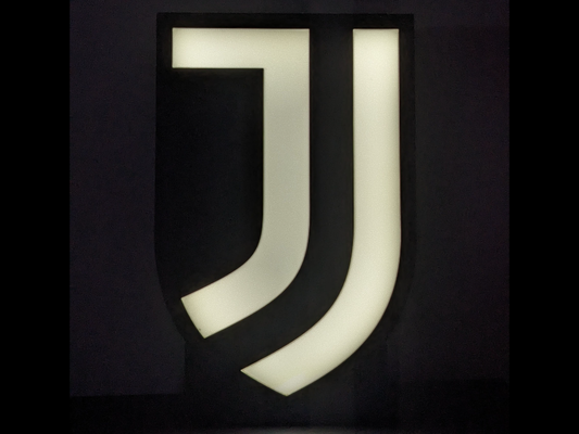 juventus lightbox led lamp by silman3d art models fc seriea logo light box ams multicolor 3d print model - Mito3D